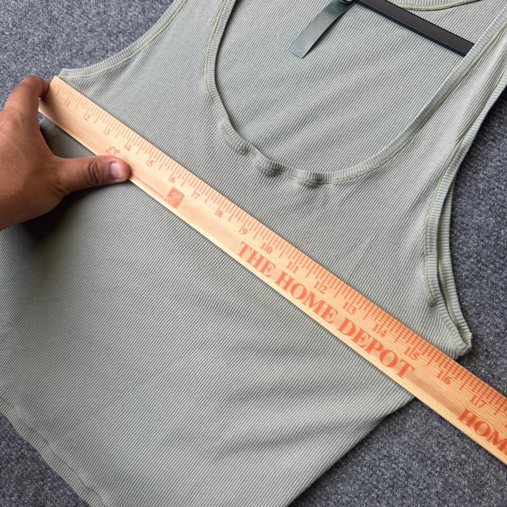 SKIMS Cotton Rib Tank Womens 4X Sage Green Sleeveless Loungewear Top - Picture 8 of 10